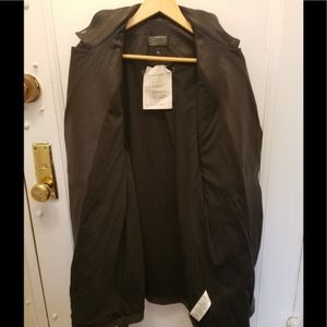 CURRENT ELLIOTT lamb leather long Moto trench coat